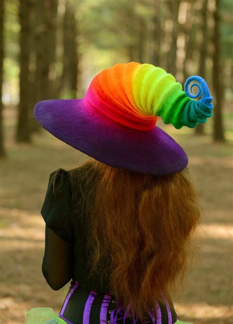 Rainbow hued witch hat